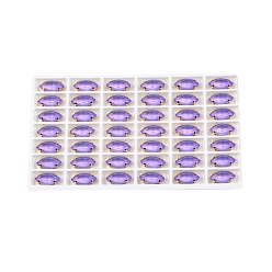 Танзания Aurora(jm) пришиваем горный хрусталь, граненый стеклянный горный хрусталь, многожильных ссылки, с латунной оправой золотистого цвета, лошадиный глаз , танзанитом, 15x7x5 мм, отверстие : 1 мм