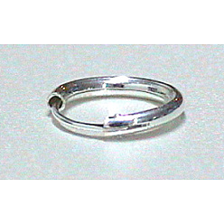 Silver 925 Sterling Silver Hoop Earrings Findings, Silver, 30x2mm, about 26mm inner diameter, about 78pcs/100g