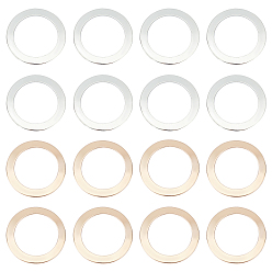 Mixed Color Brass Linking Rings, Jewelry Accessories, Ring, Mixed Color, 20x1mm, Inner Diameter: 15mm, 60pcs/box
