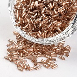 Верблюжий Серебристый круглый дырокол стеклянный стеклянный бусины, верблюжие, 3~5x1.8~2 мм, отверстие : 0.8 мм, Около 12000 шт / 450 г