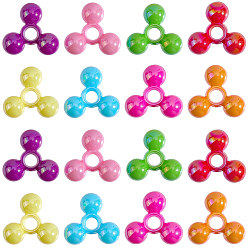 (52) Непрозрачная лаванда 200шт. непрозрачные пластиковые трехгранные бусины для изготовления рождественских украшений, AB цвет, треугольные, разноцветные, 19x17x8 мм, отверстие : 4 мм