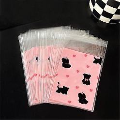 Медведь OPP мешки целлофана, топ сумки печать, медведь, 10x8x0.3 см, 50 шт / комплект, толщина: 2.7 мил(0.07мм)