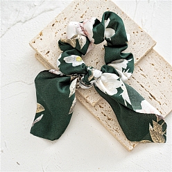 Dark Green Cloth Hair Ties, Dark Green, 150mm