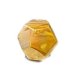 Узор Кожи Тигры Стеклянные многоугольные статуэтки из натуральной тигровой кожи, статуи для украшения домашнего стола, 17x17 мм