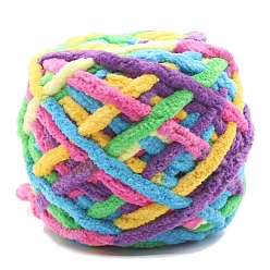 Разноцветный Хлопковая пряжа, для свитера, шапки, носков, детских одеял, красочный, 7 мм