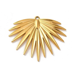 Золотой 201 подвески из нержавеющей стали, очарование листа, золотые, 35x29x2 мм, отверстие : 1.6 мм