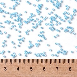 (43) Opaque Blue Turquoise TOHO Round Seed Beads, Japanese Seed Beads, (43) Opaque Blue Turquoise, 15/0, 1.5mm, Hole: 0.7mm, about 15000pcs/50g