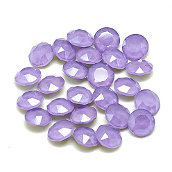 Танзания Сделай сам указал назад k 9 стеклянные кабошоны со стразами, случайный цвет с задней крышкой или необработанный (без покрытия), стиль мокко, граненые, плоско-круглые, танзанитом, 6x3 мм