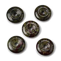 Кровь драконов Натуральные подвески для крови дракона, подвески в виде пончиков/пи-дисков, 29.5~30.5x7.5~8 мм, отверстие : 6.3~6.5 мм