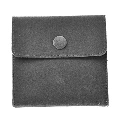 Серый Квадратные бархатные ювелирные сумки, на кнопках, серые, 10x10x1 см