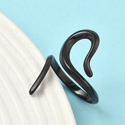 Змея 304 открытые кольца манжеты из нержавеющей стали, без кадмия и без свинца и без никеля, змея, 28.5 мм, размер США 8 1/2 (18.5 мм)