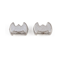 Bat 304 из нержавеющей стали бусы, цвет нержавеющей стали, летучая мышь, 5x7x3 мм, отверстие : 1.5 мм
