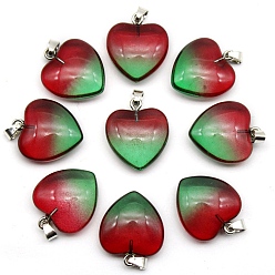 Другие Кварцы Подвеска из синтетического кварца, окрашенная распылением, сердцевидная, 20 мм