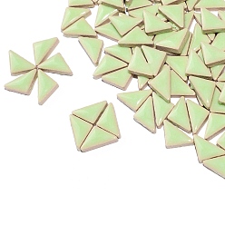 Темный Морско-зеленый Треугольные фарфоровые кабошоны, мозаичные плитки, для поделок из мозаики своими руками, рамки для картин и многое другое, темно-зеленый, 16x9x4 мм, 100 г / набор