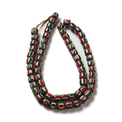 Морско-зеленый Непальские бусины лэмпворк ручной работы, рондель, цвета морской волны, 9~14x4~7 мм, отверстие : 2 мм, около 100~132 шт / нитка, 25.59~25.98'' (65~66 см)