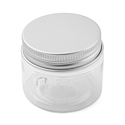 Claro Envases cosméticos vacíos de plástico, con tapas superiores de aluminio, Claro, 5.05x4 cm