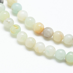 Flower Amazonite Бусы из амазонита из натуральных цветов, круглые, 3~3.5 мм, отверстие : 0.5 мм, около 114 шт / нитка, 15.7 дюйм