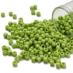 (44) Opaque Sour Apple Тохо 6/0 круглые бусины, японский бисер, (44) непрозрачное кислое яблоко, 4 мм, отверстие : 1.5 мм, Около 168 шт / 10 г