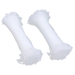 Белый 8 ярдов полиэстеровой упаковочной сетки для букетов, оберточная бумага для букетов с имитацией жемчужной кромки, белые, 280 мм