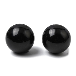 Обсидиан Сферические бусины из натурального обсидиана без отверстий, круглые, 30 мм