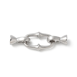 Платина Латунь раз по сравнению с застежками, без кадмия, без никеля и без свинца, овальные, платина, 36x11.5x6 мм