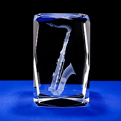 Musical Instruments Хрустальные скульптуры, витрины, украшения, для домашнего офисного стола, музыкальные инструменты, 50x50x80 мм