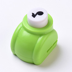 Случайный Цвет Пластиковые наборы для пунша для скрапбукинга и бумажных промыслов, бумажные формочек, музыкальная нота, случайный один цвет или случайный смешанный цвет, 33x26x32 мм