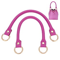 Камелия Ручки для сумок из искусственной кожи, с кольцом сплава, замена ручки сумки, камелия, 350~353x9~19x15 мм