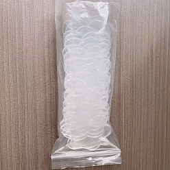 Clear 24Pcs Transparent Acrylic Pendants, Christmas Theme, Paw Print, Clear, 50x50mm, 24pcs/set