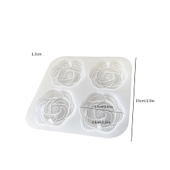 Белый Diy пищевые силиконовые формы, подвески в форме помадки, для украшения торта поделки, цвет шоколада, конфеты, изготовление ювелирных изделий на основе смолы и эпоксидной смолы, цветок, белые, 150x150x13 мм