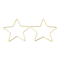Light Gold Связывающий железо кольца, Диетические аксессуары, звезда, золотой свет, 100x100x2.8 мм, внутренний диаметр: 97x97 мм