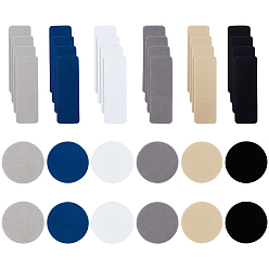 (52) Непрозрачная лаванда 6 сумки 6 цвета 36 шт. тканевая заплатка для ремонта каблука, Самоклеящиеся средства для ремонта дырок в кроссовках и балетках, разноцветные, 60x20x1 мм, 6 шт / пакет, 1 сумка / цвет