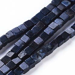 дюмортьерит Натуральные дюмортьеритовые кварцевые бусы, кубические, 4~4.5x4~4.5x4~4.5 мм, отверстие : 0.8 мм, около 96 шт / нитка, 15.75 дюйм (40 см)