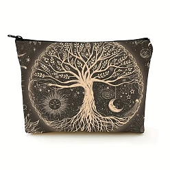 Tree of Life Polyester Wallet, with Zipper, Rectangle, Tree of Life, 17x25cm