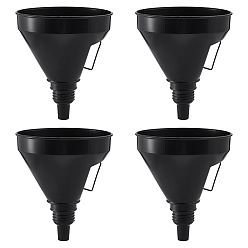 Black Plastic Fuel Filler Funnel, Black, 168x140mm, Inner Diameter: 14~132mm