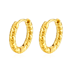 Золотой Стильные 304 из нержавеющей стали обруч серьги, золотые