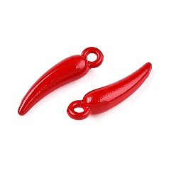 Красный Подвески из эмали и сплава, без кадмия и без свинца, чили очарование, красные, 16x4x3.5 мм, отверстие : 1.4 мм