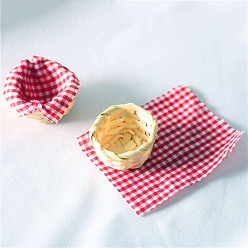 Кукурузный Шелк Реквизит для съемок миниатюры кукольного домика, жизненный фон, мини-корзина из бамбука с тканью, цвет колоса кукурузы, 36x17 мм