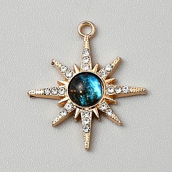 Étoile  Pendentifs en alliage, or, étoiles, 24x21.5x4mm, Trou: 1.6mm