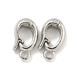 Платина Латунный усилитель укороченный кулон залог, навесные поручительства, с петлями, без кадмия, без никеля и без свинца, платина, 10x6x3 мм, отверстие : 1.2 мм