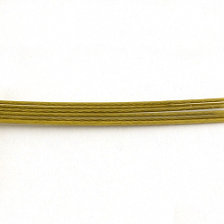 Темно-Золотистый Проволока для тигра, 201 нержавеющая сталь с нейлоновым покрытием, темные золотарник, 0.38 мм, около 6889.76 футов (2100 м) / 1000 г