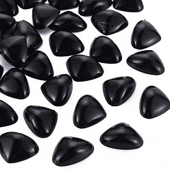 Black Plastic Cabochons, Triangle Nose, Black, 15x20x6.5mm
