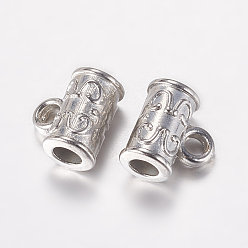 Платина Поручни из сплава, петля под залог, без кадмия и без свинца, колонка, платина, 6.5x7x4 мм, отверстие : 1 мм, внутренний диаметр: 2 мм