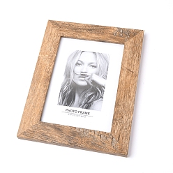 Peru Natural Wood Photo Frame, for Tabletop Display Photo Frame, Rectangle, Peru, 182x15.5x233mm