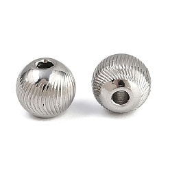 Нержавеющая Сталь Цвет 304 из нержавеющей стали бусы, круглые, анти-тускнение, цвет нержавеющей стали, 5x4.5 мм, отверстие : 1.2 мм