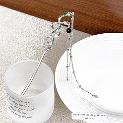 Зеленый Легированные Палочки для Волос, аксессуары для волос для женщин и девочек, зелёные, 172 мм