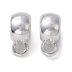 Серебро Поручни из сплава, долговечный, петля под залог, рондель, серебряные, 9x4x6 мм, отверстие : 1.6 мм, внутренний диаметр: 4 мм