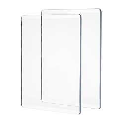 Stainless Steel Color DIY Acrylic Die Cutting Machine Auxiliary Board, Rectangle, Stainless Steel Color, 196x150x5mm