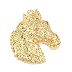 Лошадь 304 подвески из нержавеющей стали, золотые, лошадь, 46x39.5x10 мм, отверстие : 3 мм
