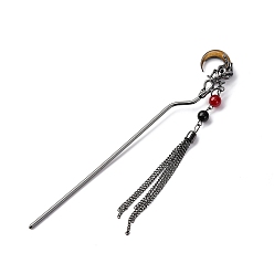 Луна Металлические палочки для волос, аксессуары для волос для женщин и девочек, луна, 170x30x20 мм